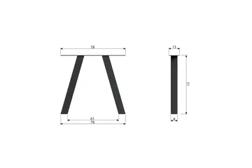 Tablo Bordsben 2-pack - Svart - Möbler - Tillbehör & accessoarer - Bordstillbehör - Bordsben