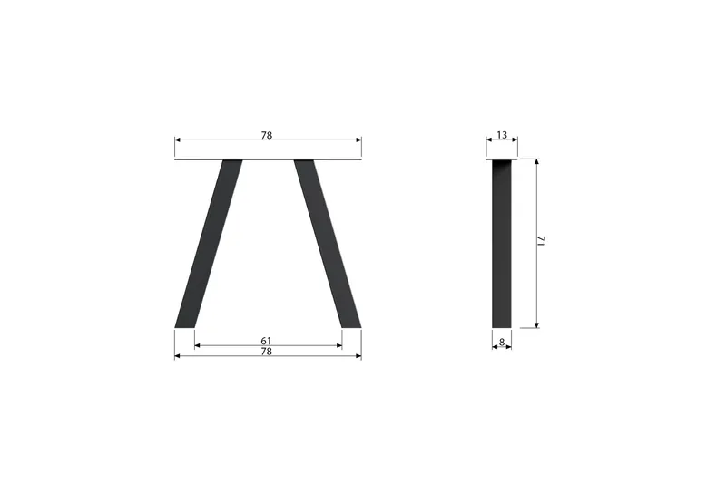Tablo Bordsben 2-pack - Svart - Möbler - Tillbehör & accessoarer - Bordstillbehör - Bordsben
