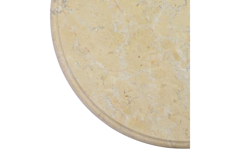 Bordsskiva gräddvit Ã˜40x2,5 cm marmor - Vit - Bordsskiva