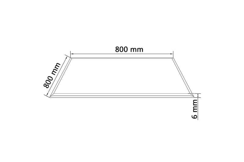 Bordsskiva härdat glas 800x800 mm kvadratisk - Transparent - Möbler - Tillbehör & accessoarer - Bordstillbehör - Bordsskiva