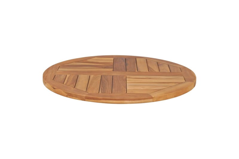 Bordsskiva i massiv teak rund 2,5 cm 70 cm - Brun - Möbler - Tillbehör & accessoarer - Bordstillbehör - Bordsskiva