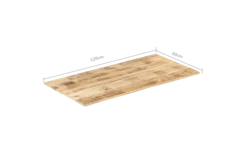 Bordsskiva i massivt mangoträ 15-16 mm 120x60 cm - Brun - Möbler - Tillbehör & accessoarer - Bordstillbehör - Bordsskiva