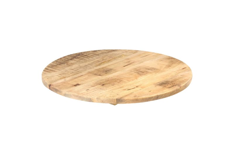 Bordsskiva i massivt mangoträ rund 25-27 mm 50 cm - Brun - Möbler - Tillbehör & accessoarer - Bordstillbehör - Bordsskiva