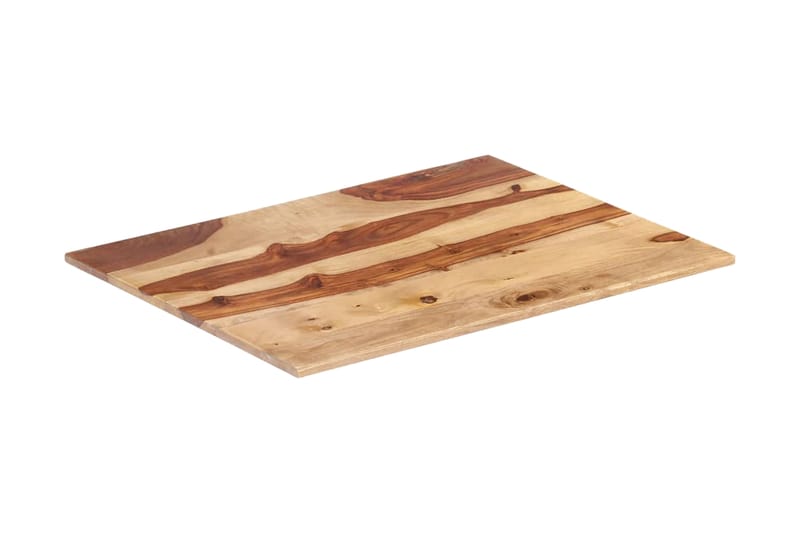 Bordsskiva i massivt sheshamträ 15-16 mm 70x80 cm - Brun - Möbler - Tillbehör & accessoarer - Bordstillbehör - Bordsskiva