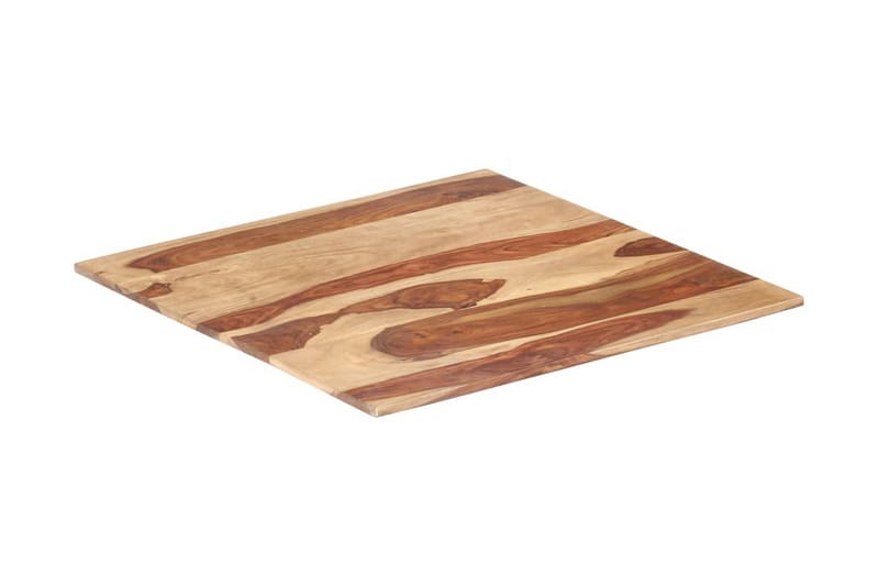 Bordsskiva i massivt sheshamträ 15-16 mm 80x80 cm - Brun - Möbler - Tillbehör & accessoarer - Bordstillbehör - Bordsskiva