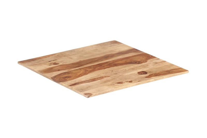 Bordsskiva i massivt sheshamträ 15-16 mm 80x80 cm - Brun - Möbler - Tillbehör & accessoarer - Bordstillbehör - Bordsskiva