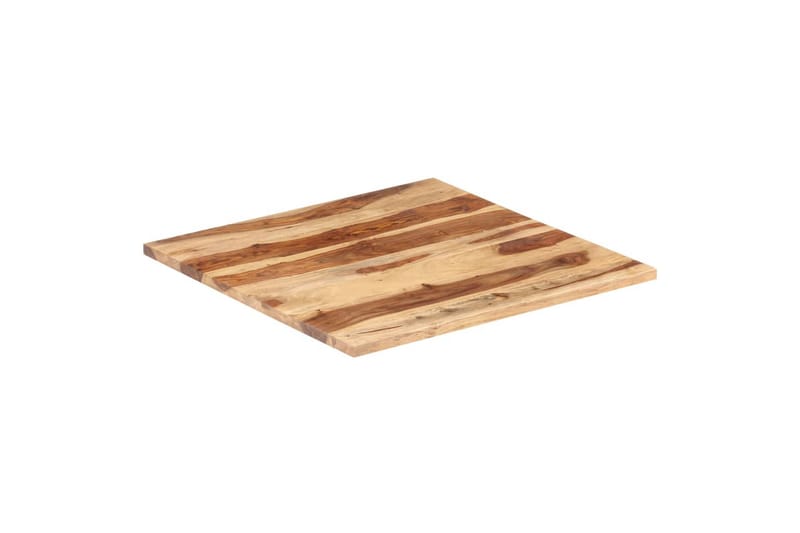 Bordsskiva i massivt sheshamträ 25-27 mm 70x70 cm - Brun - Möbler - Tillbehör & accessoarer - Bordstillbehör - Bordsskiva
