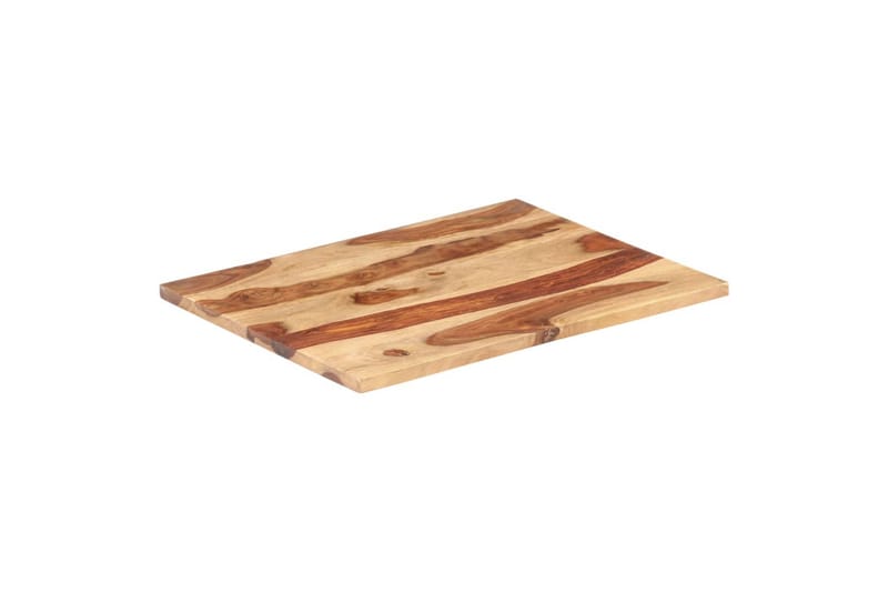 Bordsskiva i massivt sheshamträ 25-27 mm 70x80 cm - Brun - Möbler - Tillbehör & accessoarer - Bordstillbehör - Bordsskiva