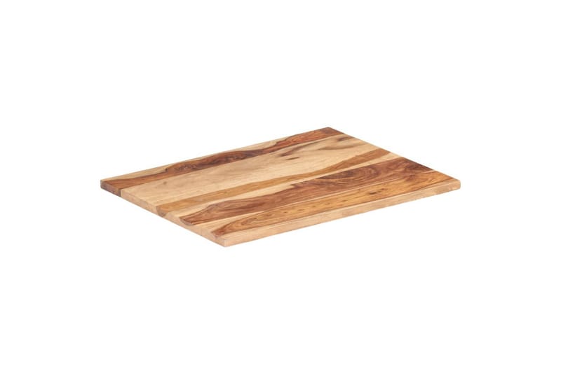 Bordsskiva i massivt sheshamträ 25-27 mm 70x80 cm - Brun - Möbler - Tillbehör & accessoarer - Bordstillbehör - Bordsskiva