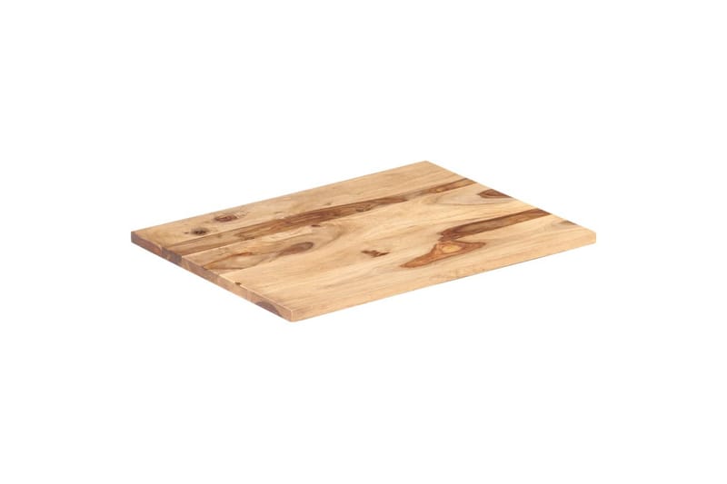 Bordsskiva i massivt sheshamträ 25-27 mm 70x80 cm - Brun - Möbler - Tillbehör & accessoarer - Bordstillbehör - Bordsskiva