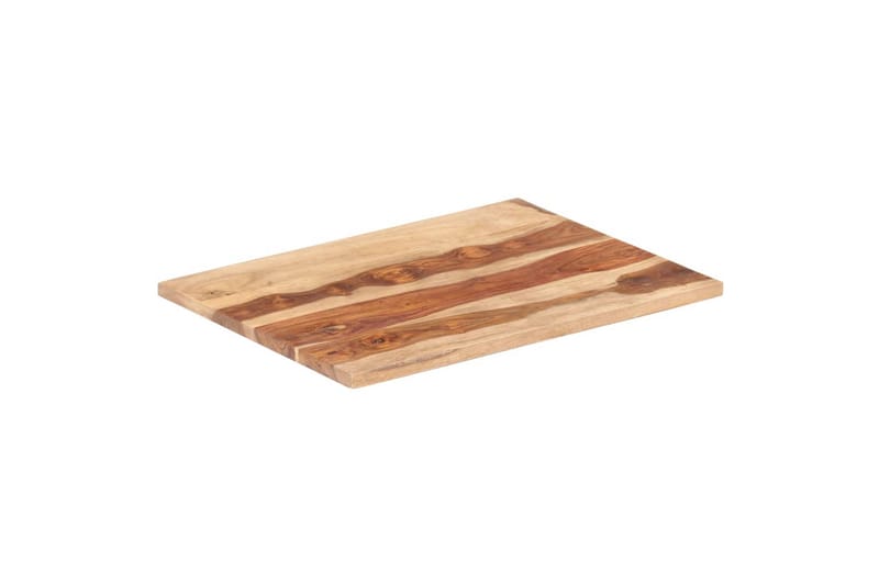 Bordsskiva i massivt sheshamträ 25-27 mm 70x80 cm - Brun - Möbler - Tillbehör & accessoarer - Bordstillbehör - Bordsskiva