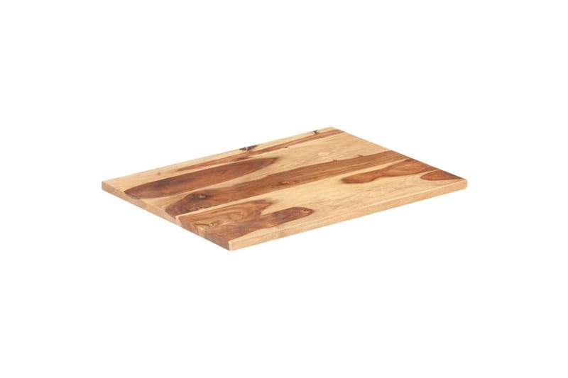 Bordsskiva i massivt sheshamträ 25-27 mm 70x80 cm - Brun - Möbler - Tillbehör & accessoarer - Bordstillbehör - Bordsskiva
