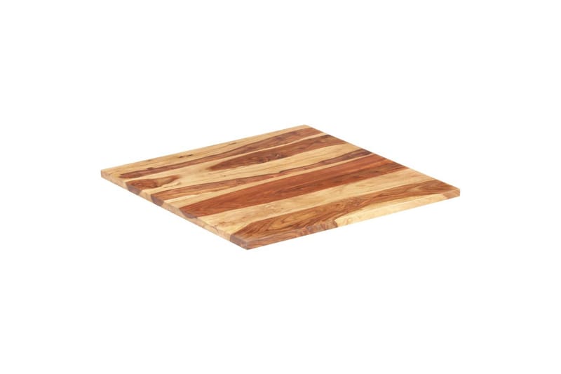 Bordsskiva i massivt sheshamträ 25-27 mm 80x80 cm - Brun - Möbler - Tillbehör & accessoarer - Bordstillbehör - Bordsskiva