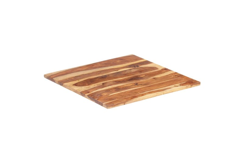 Bordsskiva i massivt sheshamträ 25-27 mm 80x80 cm - Brun - Möbler - Tillbehör & accessoarer - Bordstillbehör - Bordsskiva