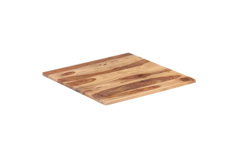 Bordsskiva i massivt sheshamträ 25-27 mm 80x80 cm - Brun - Möbler - Tillbehör & accessoarer - Bordstillbehör - Bordsskiva