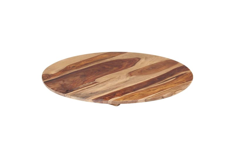 Bordsskiva i massivt sheshamträ rund 15-16 mm 40 cm - Brun - Möbler - Tillbehör & accessoarer - Bordstillbehör - Bordsskiva