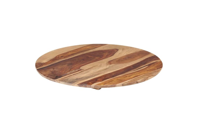 Bordsskiva i massivt sheshamträ rund 15-16 mm 50 cm - Brun - Möbler - Tillbehör & accessoarer - Bordstillbehör - Bordsskiva