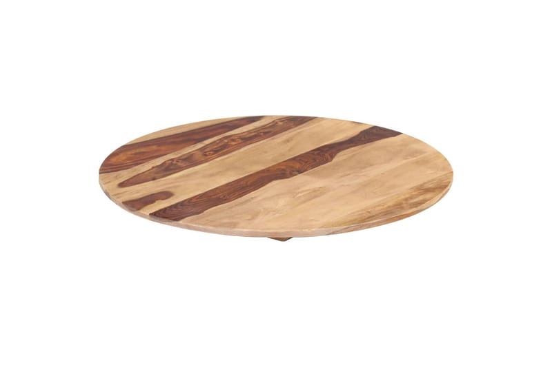 Bordsskiva i massivt sheshamträ rund 15-16 mm 50 cm - Brun - Möbler - Tillbehör & accessoarer - Bordstillbehör - Bordsskiva