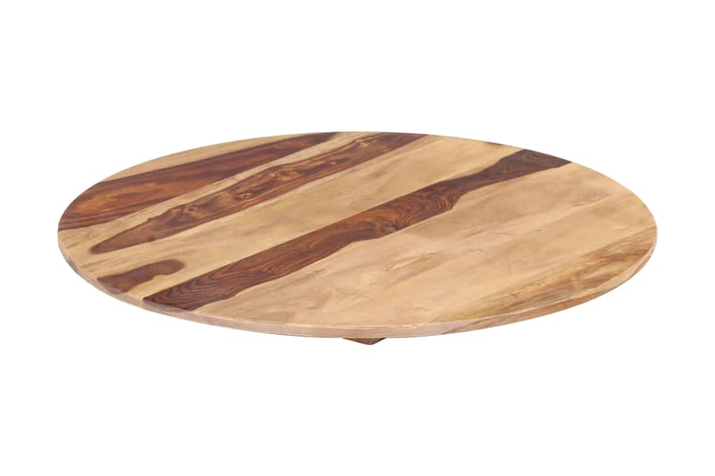 Bordsskiva i massivt sheshamträ rund 15-16 mm 60 cm - Brun - Möbler - Tillbehör & accessoarer - Bordstillbehör - Bordsskiva