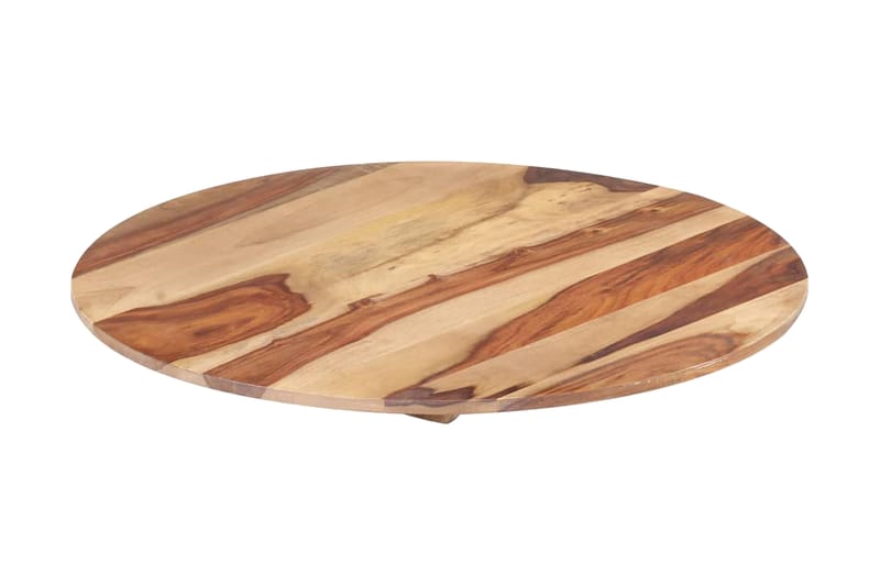 Bordsskiva i massivt sheshamträ rund 15-16 mm 60 cm - Brun - Möbler - Tillbehör & accessoarer - Bordstillbehör - Bordsskiva