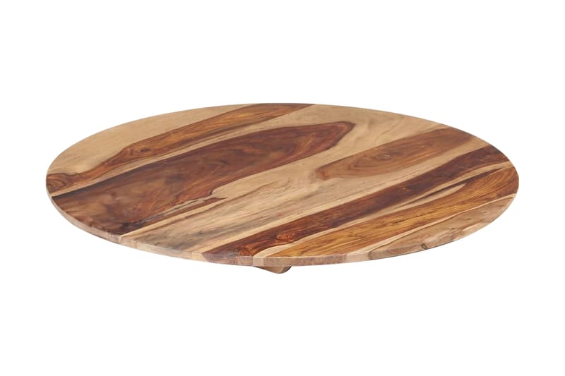 Bordsskiva i massivt sheshamträ rund 15-16 mm 60 cm - Brun - Möbler - Tillbehör & accessoarer - Bordstillbehör - Bordsskiva