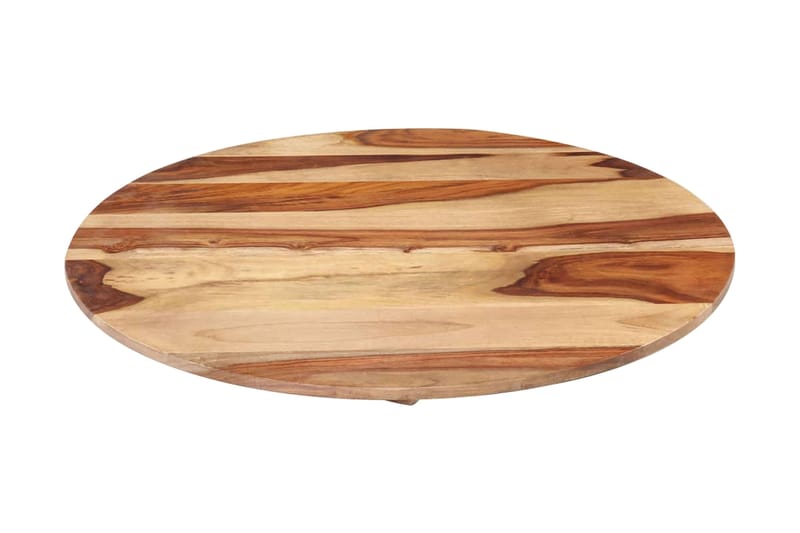 Bordsskiva i massivt sheshamträ rund 15-16 mm 80 cm - Brun - Möbler - Tillbehör & accessoarer - Bordstillbehör - Bordsskiva