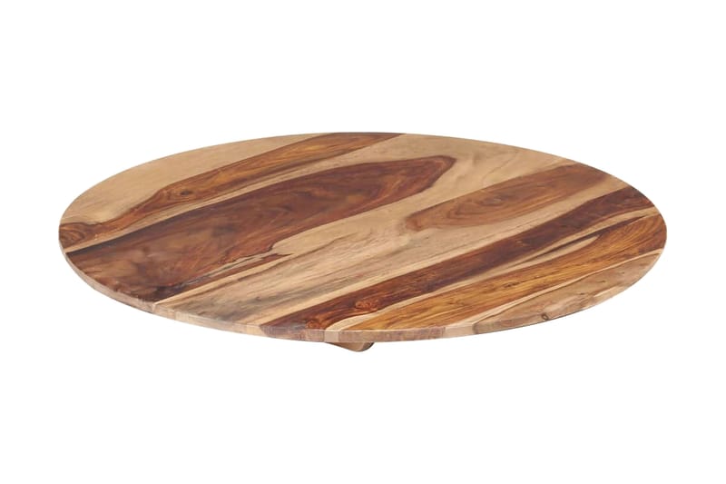 Bordsskiva i massivt sheshamträ rund 15-16 mm 80 cm - Brun - Möbler - Tillbehör & accessoarer - Bordstillbehör - Bordsskiva