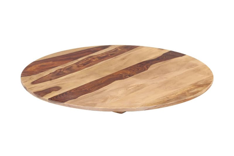 Bordsskiva i massivt sheshamträ rund 25-27 mm 80 cm - Brun - Möbler - Tillbehör & accessoarer - Bordstillbehör - Bordsskiva