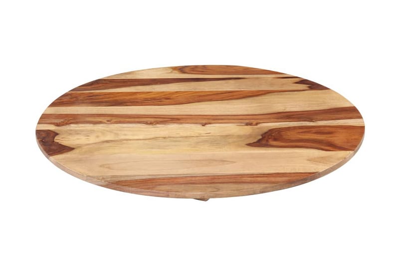 Bordsskiva i massivt sheshamträ rund 25-27 mm 80 cm - Brun - Möbler - Tillbehör & accessoarer - Bordstillbehör - Bordsskiva