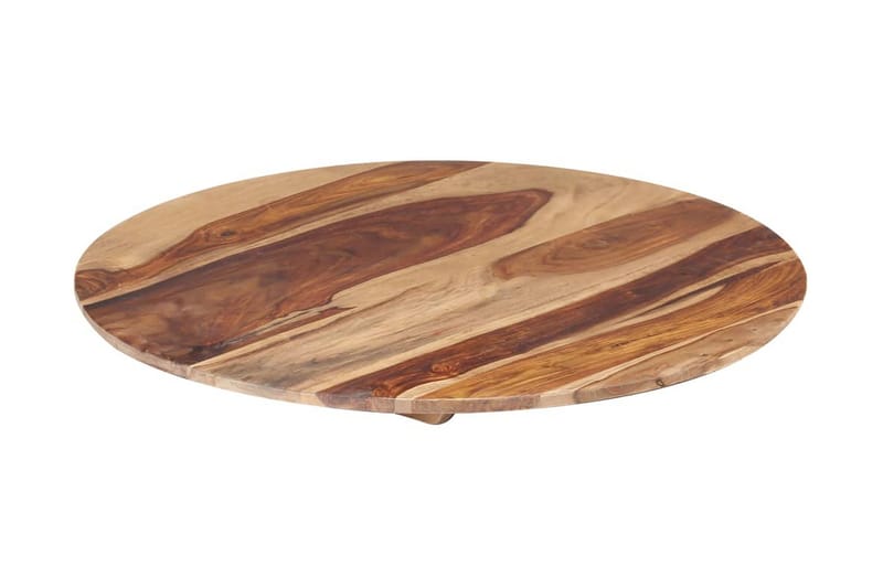 Bordsskiva i massivt sheshamträ rund 25-27 mm 80 cm - Brun - Möbler - Tillbehör & accessoarer - Bordstillbehör - Bordsskiva