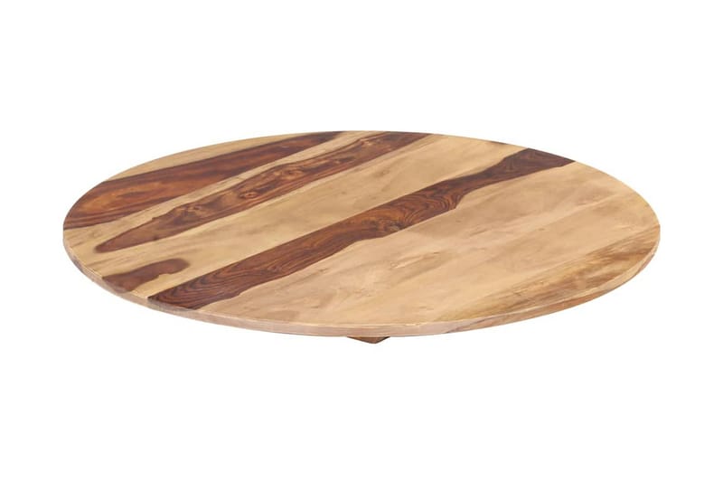 Bordsskiva i massivt sheshamträ rund 25-27 mm 80 cm - Brun - Möbler - Tillbehör & accessoarer - Bordstillbehör - Bordsskiva