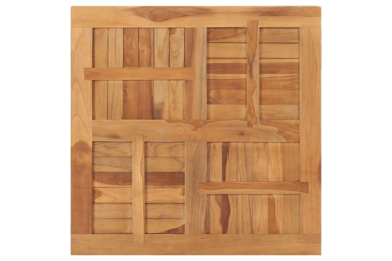 Bordsskiva massiv teak fyrkantig 80x80x2,5 cm - Brun - Möbler - Tillbehör & accessoarer - Bordstillbehör - Bordsskiva