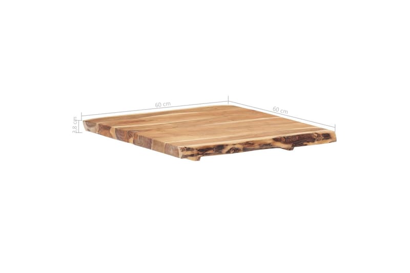 Bordsskiva massivt akaciaträ 58x(50-60)x3,8 cm - Brun - Möbler - Tillbehör & accessoarer - Bordstillbehör - Bordsskiva