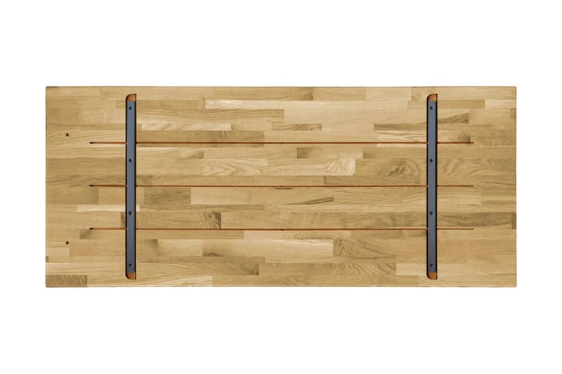 Bordsskiva massivt ekträ rektangulär 23 mm 120x60 cm - Brun - Möbler - Tillbehör & accessoarer - Bordstillbehör - Bordsskiva