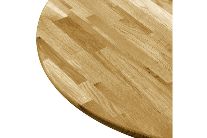 Bordsskiva massivt ekträ rund 23 cm 600 mm - Brun - Möbler - Tillbehör & accessoarer - Bordstillbehör - Bordsskiva