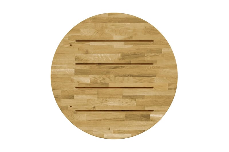 Bordsskiva massivt ekträ rund 23 mm 700 mm - Brun - Möbler - Tillbehör & accessoarer - Bordstillbehör - Bordsskiva