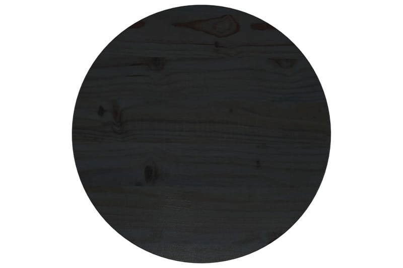 Bordsskiva svart 40x2,5 cm massiv furu - Svart - Bordsskiva