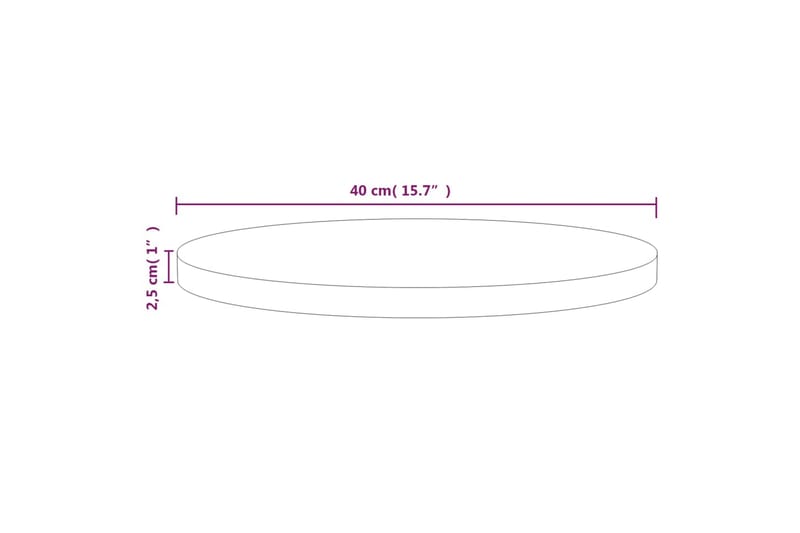 Bordsskiva vit 40x2,5 cm massiv furu - Vit - Möbler - Tillbehör & accessoarer - Bordstillbehör - Bordsskiva