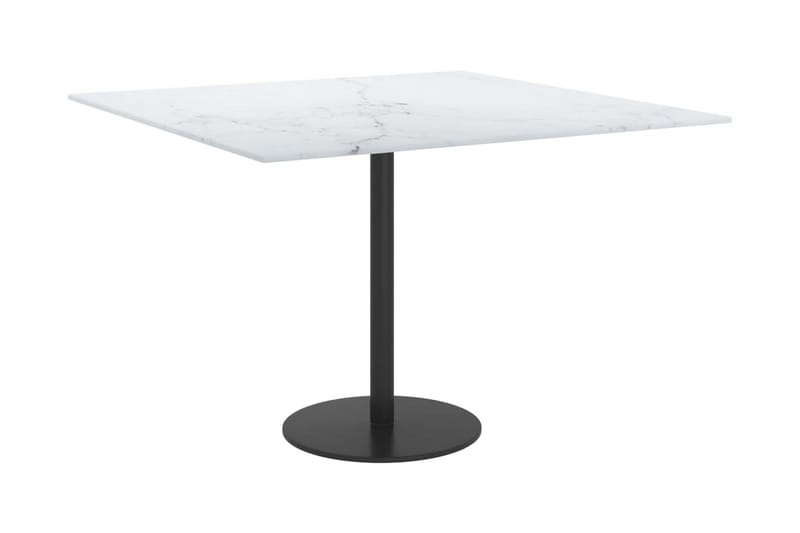 Bordsskiva vit 60x60 cm 6 mm härdat glas med marmortextur - Vit - Möbler - Tillbehör & accessoarer - Bordstillbehör - Bordsskiva