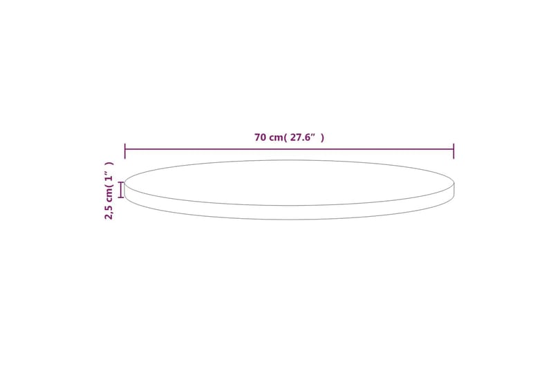 Bordsskiva vit 70x2,5 cm massiv furu - Vit - Möbler - Tillbehör & accessoarer - Bordstillbehör - Bordsskiva