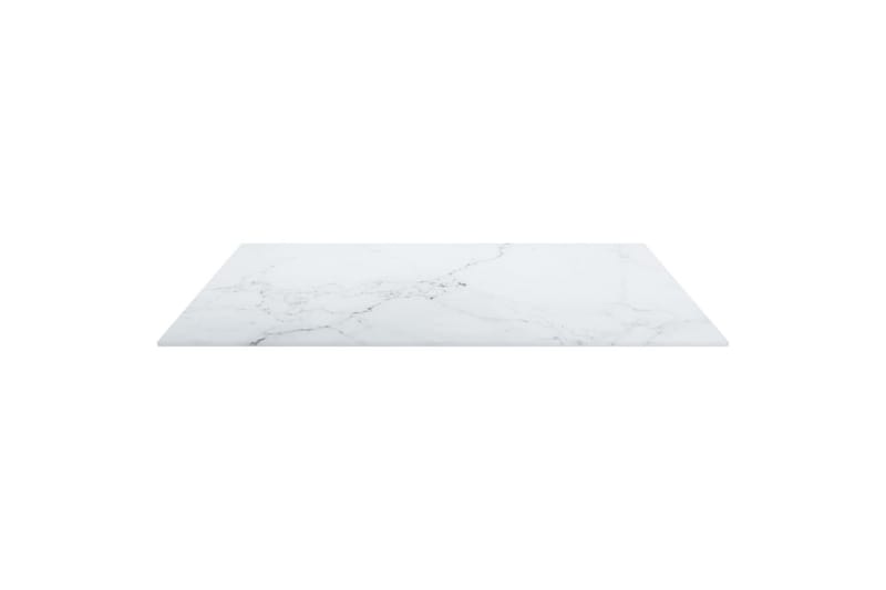 Bordsskiva vit 70x70 cm 6 mm härdat glas med marmortextur - Vit - Möbler - Tillbehör & accessoarer - Bordstillbehör - Bordsskiva