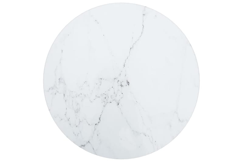 Bordsskiva vit Ã˜30x0,8 cm härdat glas med marmortextur - Vit - Möbler - Tillbehör & accessoarer - Bordstillbehör - Bordsskiva