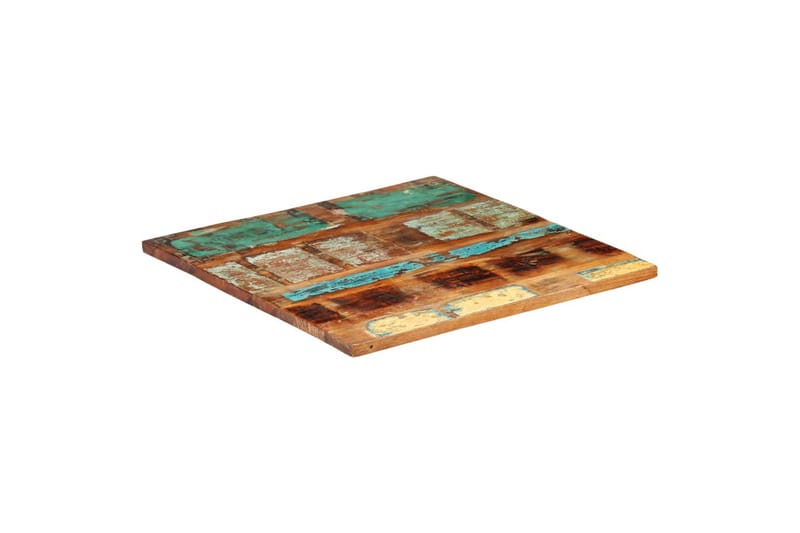 Fyrkantig bordsskiva 60x60cm 25-27 mm massivt återvunnet trä - Flerfärgad - Möbler - Tillbehör & accessoarer - Bordstillbehör - Bordsskiva