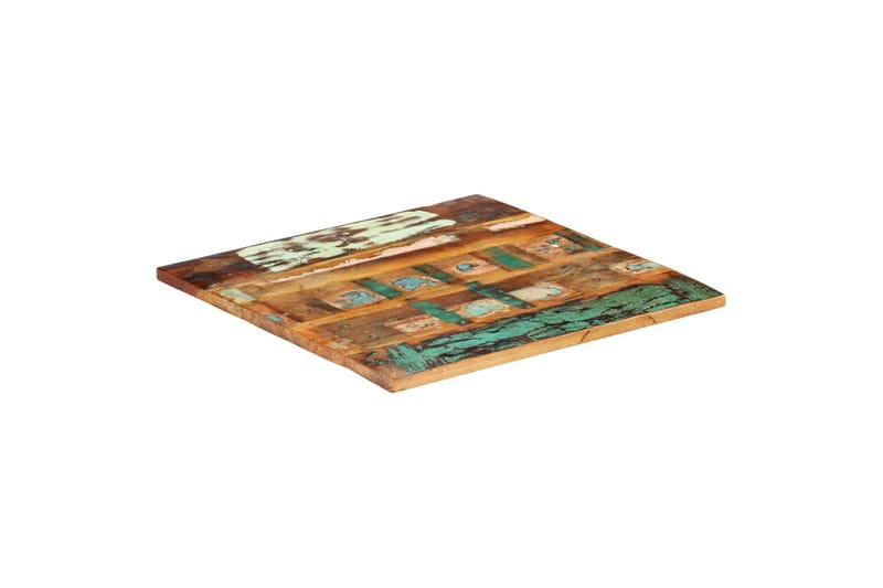 Fyrkantig bordsskiva 60x60cm 25-27 mm massivt återvunnet trä - Flerfärgad - Möbler - Tillbehör & accessoarer - Bordstillbehör - Bordsskiva