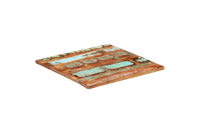 Fyrkantig bordsskiva 60x60cm 25-27 mm massivt återvunnet trä - Flerfärgad - Möbler - Tillbehör & accessoarer - Bordstillbehör - Bordsskiva