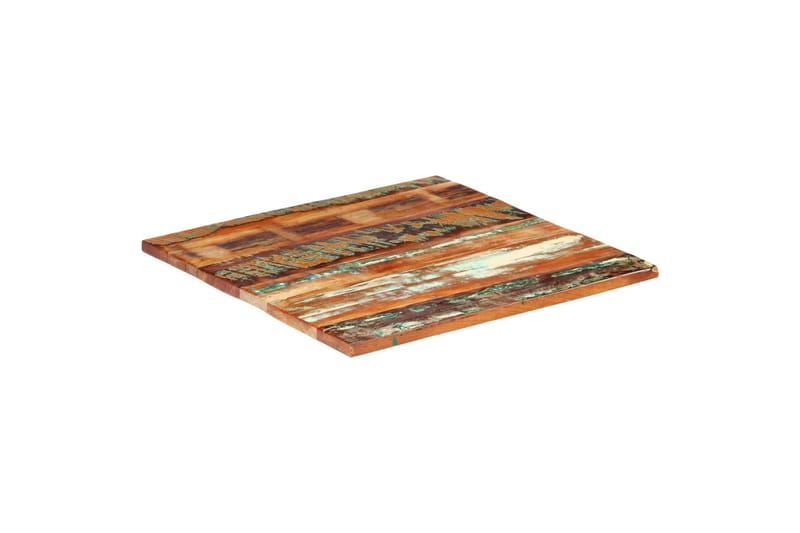 Fyrkantig bordsskiva 60x60cm 25-27 mm massivt återvunnet trä - Flerfärgad - Möbler - Tillbehör & accessoarer - Bordstillbehör - Bordsskiva