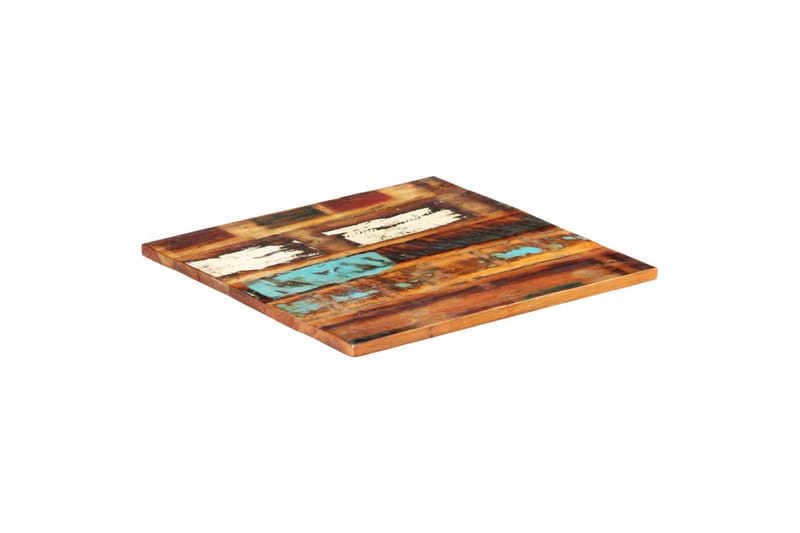 Fyrkantig bordsskiva 60x60cm 25-27 mm massivt återvunnet trä - Flerfärgad - Möbler - Tillbehör & accessoarer - Bordstillbehör - Bordsskiva