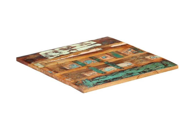 Fyrkantig bordsskiva 80x80 cm 25-27 mm massivt återvunnet tr - Flerfärgad - Möbler - Tillbehör & accessoarer - Bordstillbehör - Bordsskiva