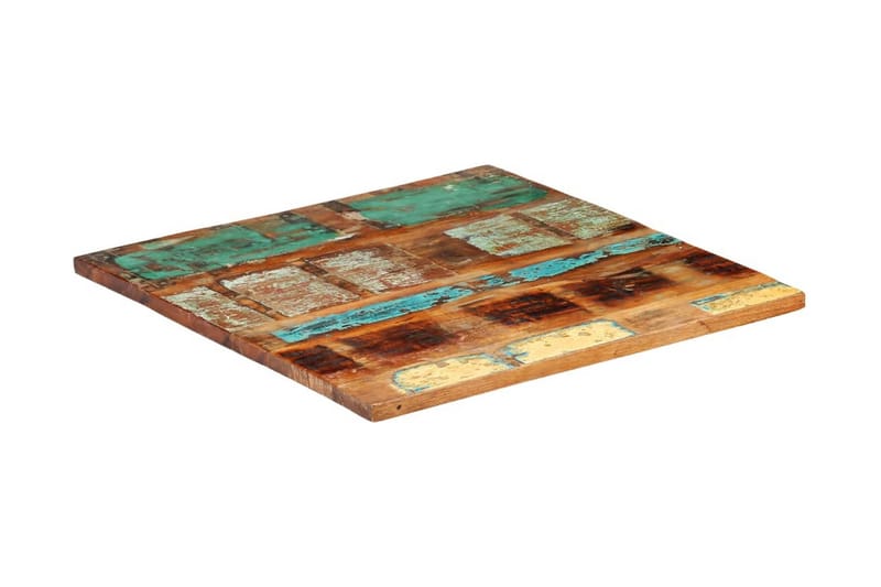 Fyrkantig bordsskiva 80x80 cm 25-27 mm massivt återvunnet tr - Flerfärgad - Möbler - Tillbehör & accessoarer - Bordstillbehör - Bordsskiva