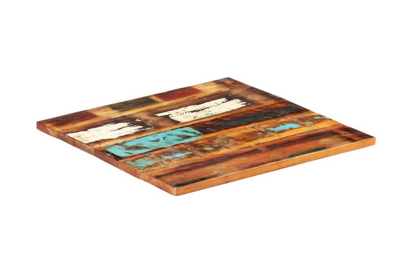 Fyrkantig bordsskiva 80x80 cm 25-27 mm massivt återvunnet tr - Flerfärgad - Möbler - Tillbehör & accessoarer - Bordstillbehör - Bordsskiva